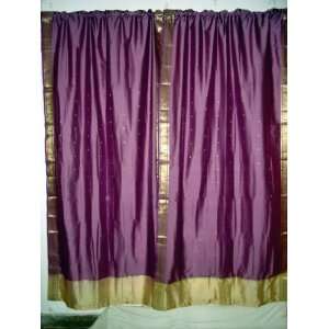   silk Sari Curtains Drapes Panels India Decor 83 Inch