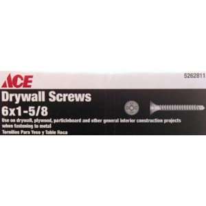  ACE DRYWALL SCREWS 46559ACE Drywall Screw, Flat Head # 6 x 