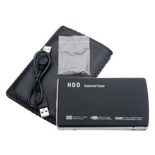   External 2.5 SATA Hard Drive Disk HDD Enclosure Case Box Black PC