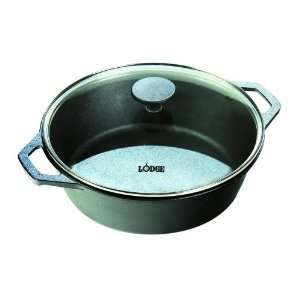 Lodge Cast Iron American Made Dutch Oven w/ Loop & Glass Cover   5qt