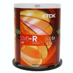  DVD R Recordable Blank Media Discs Spindle, 16X/100/pack/120 minutes 