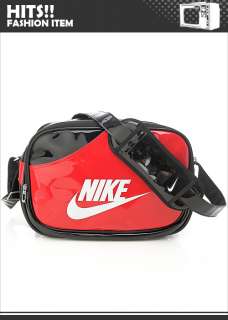 BN Nike Team Training PU Male Shoulder Messenger Bag Shiny Red/Black 