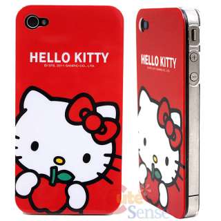 Sanrio Hello Kitty Apple i Phone 4G Case  Hard Case  Red Apple