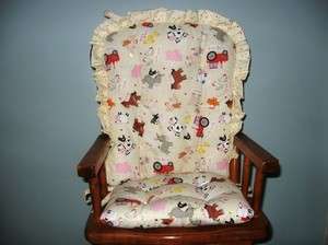 FARM ANIMAL Cream Childs Rocking & High Chair Cushions  