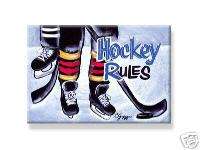 Ice HOCKEY Magnet Hockey Rules Puck Ice Goal Skates NEW  