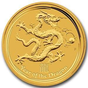  2012 2 oz Gold Lunar Year of the Dragon (Series 2 