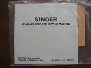 Singer Sewing Machine Book Instruction How to 214 model  