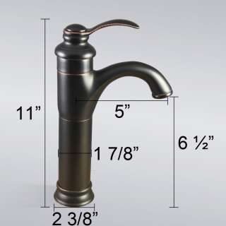   Vessel Sink Faucet Oil Rubbed Bronze 19 Long Hot & Cold Water Hoses