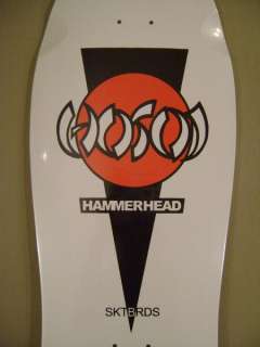   Christian Hosoi OG HAMMERHEAD Skateboard Deck WHT DIP w/Wheel Wells