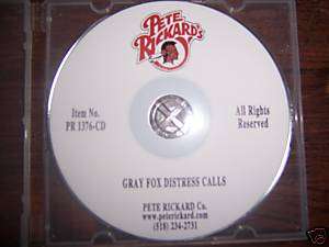 NEW PETE RICKARDS HUNTING GRAY FOX DISTRESS CALL CD  