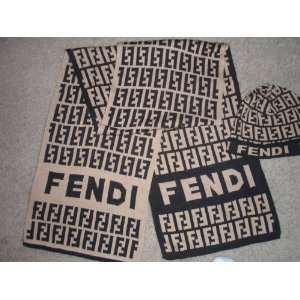  FENDI SCARF AND HAT SET 