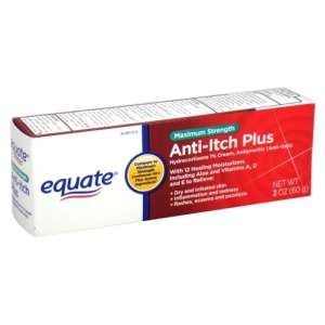 Equate   Anti Itch Plus Cream, Hydrocortisone 1%, 2 oz  