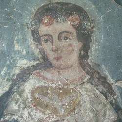 Early 18th C. Christian Icon Painting on Tin c. 1720  