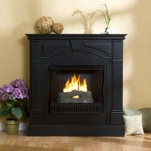  Sussex Gel Fuel Fireplace Braided Trim Black Finish
