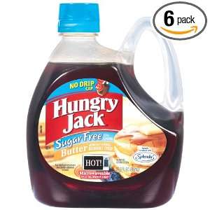 Hungry Jack Sugar Free Butter Flavored Syrup, 27.6000 Ounce (Pack of 6 