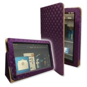   Folio Case Cover with Stand for  Kindle Fire 7 Tablet   Purple