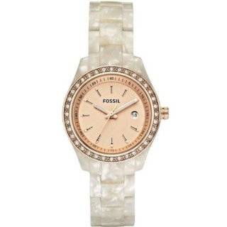  Fossil Womens ES2688 Pink Plastic Analog Quartz Watch 