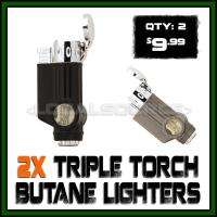 Triple Jet Torch Flame Butane Cigarette Cigar Lighter  
