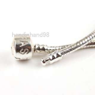   Plated Lobster Clasp Snake Chain Bracelet Fit Charm Bead Choose  