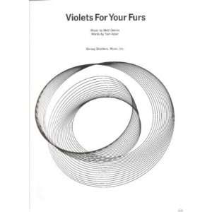  Sheet Music Violets For Your Furs Tom Adair Matt Dennis 