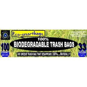    smartbags Extra Strength Large Trash Bags, 33 Gallon, 100 Count Box