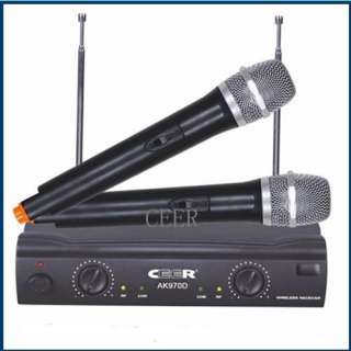 Ch VHF Wireless Mic Dj Karaoke Microphone Mic System  