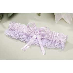  Light Lavender Lace Trimmed Garters (3 Pack) for Weddings 