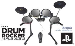 ION Drum Rocker Rock Band 1 2 PS3 PS2 + 3rd Cymbal Kit  
