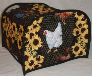Quilted Rooster Sunflower 11 Sq Toaster Cover 4 Slice  