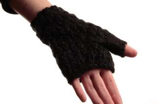 DC Womens Buckson Knit Fingerless Gloves OSFA Black  
