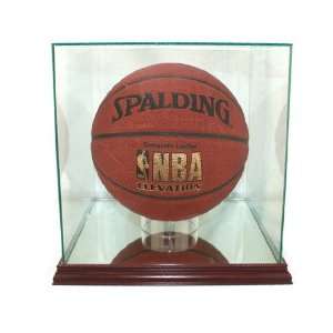 com Basketball Rectangle Case with Cherry Molding   Glass Basketball 