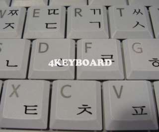 KOREAN TRANSPARENT KEYBOARD STICKERS WITH BLACK LETTERS  