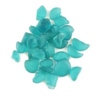  Vase Filler Sea Glass, Frosted Blue, 6 lbs bag (6 bags 