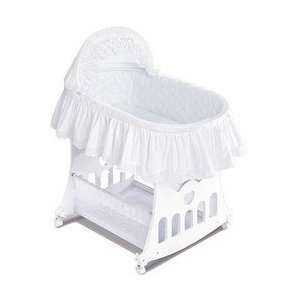 Bassinet N Cradle with Toybox Base White Batiste Baby