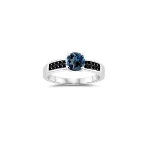   Cts London Blue Topaz Engagement Ring in 14K White Gold 4.0 Jewelry