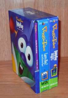 VeggieTales Larry Boy Power Pack 2 VHS + Soundtrack CD Rumor Weed Fib 