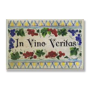   Veritas with Grape Border Rectangle Kitchen Plaque