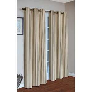  Grommet ring Striped Insulated Drapes / Only 84l, Pair 