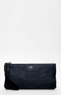 COACH MADISON GATHERED LEATHER ZIP CLUTCH  