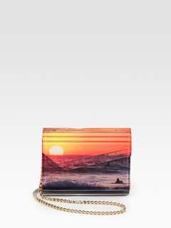 Jimmy Choo   Printed Surfer Sunset Acrylic Clutch    