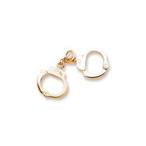  Handcuffs Charm in Yellow Gold Jewelry