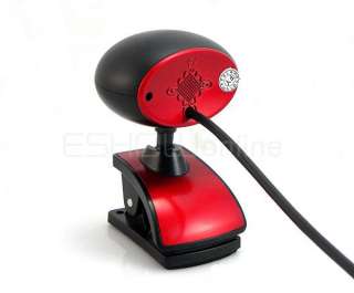New USB Clip on 2 LED Webcam Camera with Microphone MIC for PC Desktop 