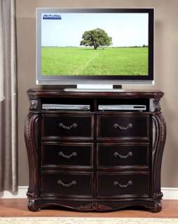   Style Wood Black TV Stand Media Center Living Room Furniture  