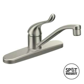 Zoomed Moen Mar Spot Resist Stainless 1 Handle Low Arc Kitchen Faucet