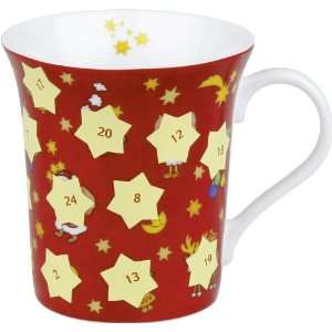  Konitz 12 Ounce Advent Scratch off Mugs, Assorted, Set of 