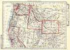 USA 1858 Western States. Indian Territory. Old Antique Map items in 