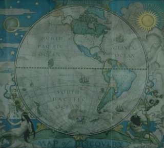   1928 N.C.Wyeth Print Map of Discovery Western Hemisphere  