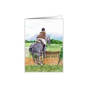 Jumping Horse Card