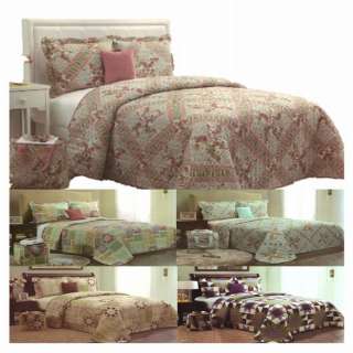 Victoria Classics 5 Piece Quilt Set Decorative Pillow & Tote 