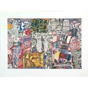 Mele Moments 1976 by Jean Dubuffet. size 31.5 inches width by 23.5 